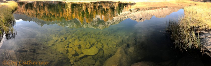 reflet panoramique sur le lac miroir - Queyras